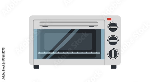 Compact countertop oven with adjustable dials and sleek design showcases modern cooking appliance