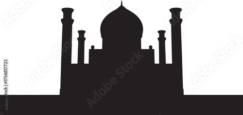 Islamic Building Architecture Silhouette Mosque Landmark Dome Minaret