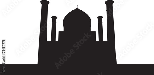 Islamic Building Architecture Silhouette Mosque Landmark Dome Minaret