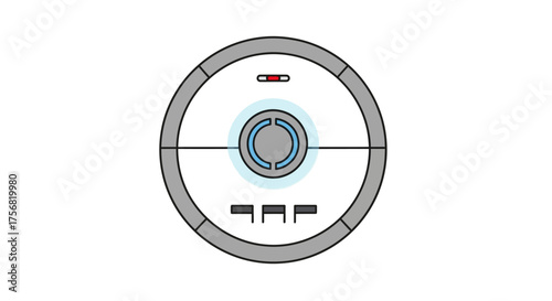 Futuristic circular interface concept showcasing a sleek technology design and minimal style