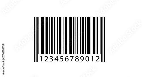 A minimal barcode design representing product identification and inventory system management for