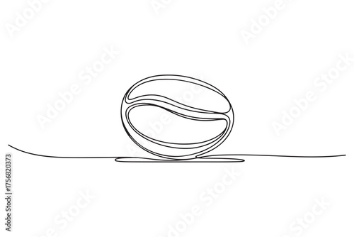 bean icon illustration isolated vector sign symbol. one line Icon drawing with white background