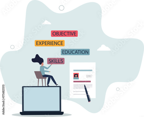 Resume writing and CV typing for vacancy application.Write objectives, experience,life and employment of people.