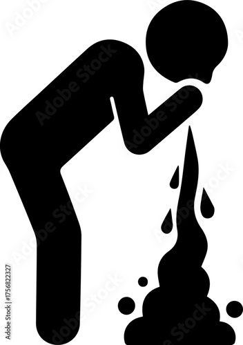 토하는 사람 아이콘