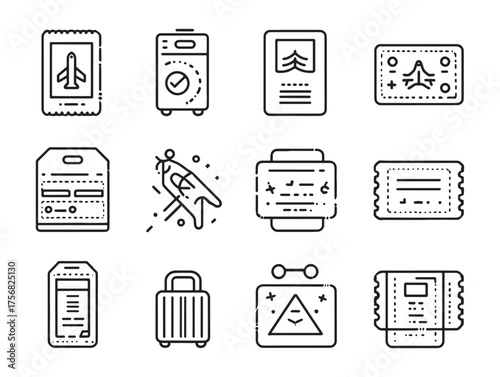 Boarding Pass Line Art Adventure Begins Today