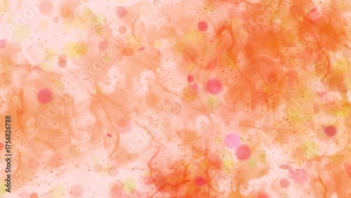 Warm Orange Abstract Watercolor Texture Background.