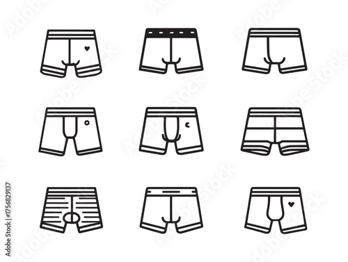 Boxer Shorts Line Art Comfortable Stylish Everyday