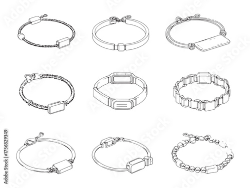 Bracelet line art timeless accessory for everyone