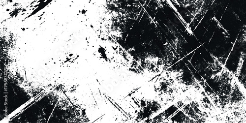 Rough black and white grunge texture showcasing urban decay Scratch Dirt Texture Background.