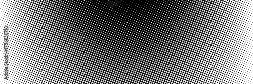 Dotted gradient vector illustration, white and black halftone background, horizontal seamless dotted lines, monochrome dots texture backdrop, retro effect. modern