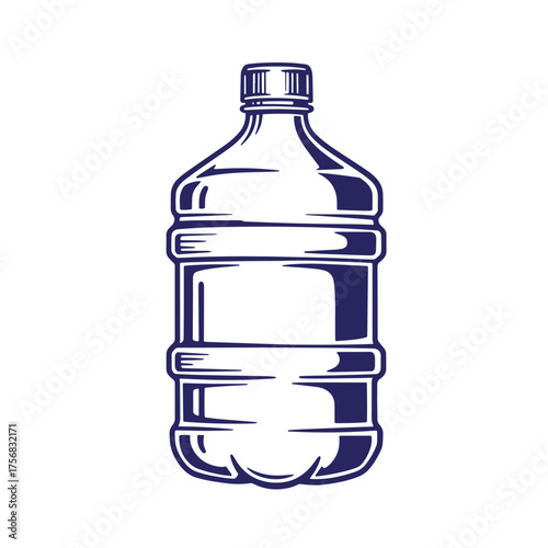 Simple vector illustration of a full water bottle suitable for various design purposes