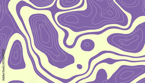 Purple Abstract Contour Topographic Pattern Background