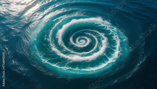 Abstract blue water ripple swirl background design