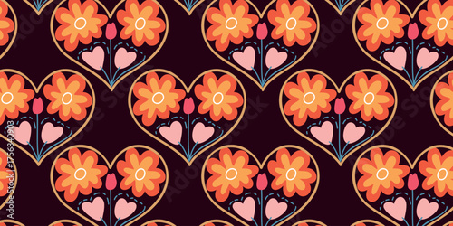 vector illustration romantic love pattern for background