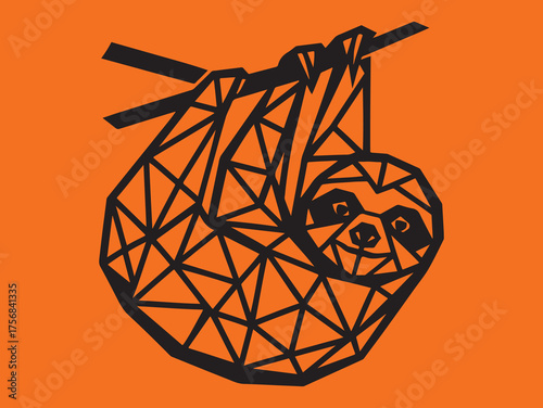 Abstract Geometric Sloth Vector