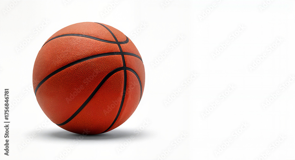 Fototapeta premium Orange basketball on a white background