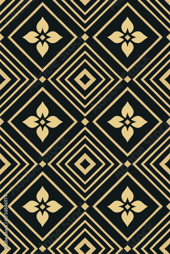 mughal and geometric pattern allover design for printing
