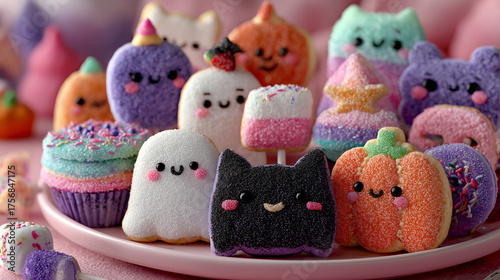 cute and colorful Halloween desserts like ghost
