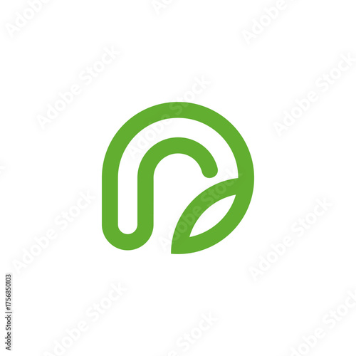 letter dr doctor green leaf herbs symbol logo vector