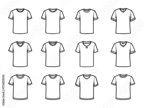 Casual T-shirt line art daily wear
