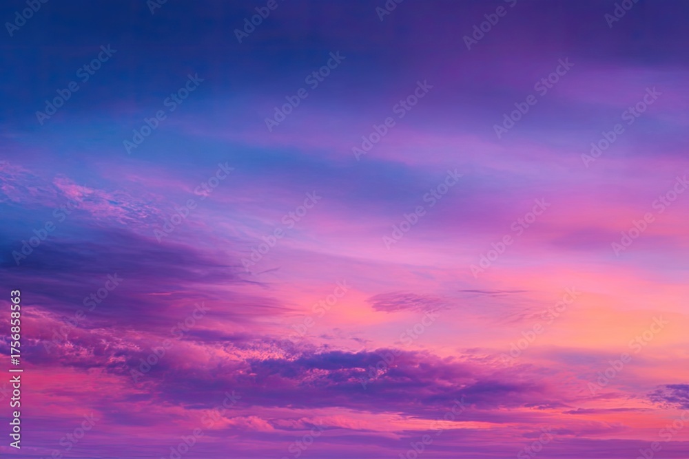 Fototapeta premium Vivid abstract capture of a celestial display, blending vibrant pinks, purples, blues, and subtle orange