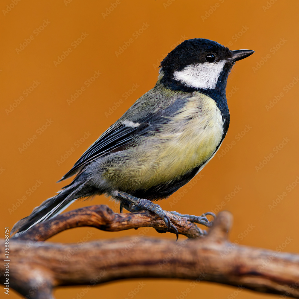 Obraz premium Kohlmeise im Herbst