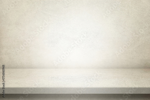 Stucco Table and Wall Background with Spotlihgt