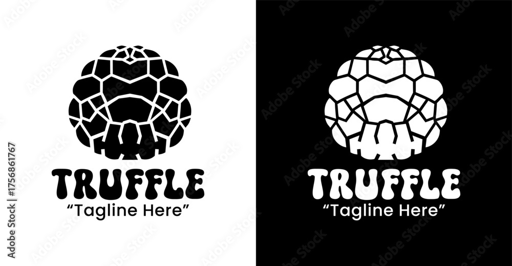 Obraz premium Flat Truffle Logo