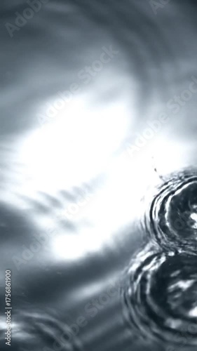 Abstract ripples on water surface with bright light source