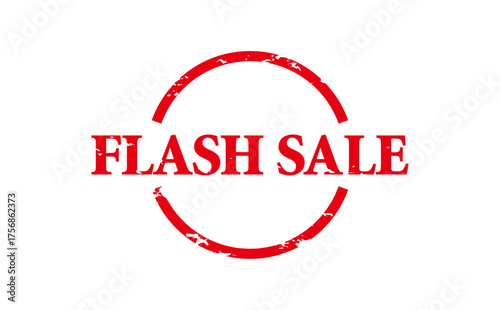 FLASH SALE - FLASH SALE text written on Red Rubber Stamp
