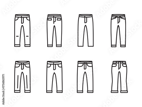 Chinos line art elegant minimal design