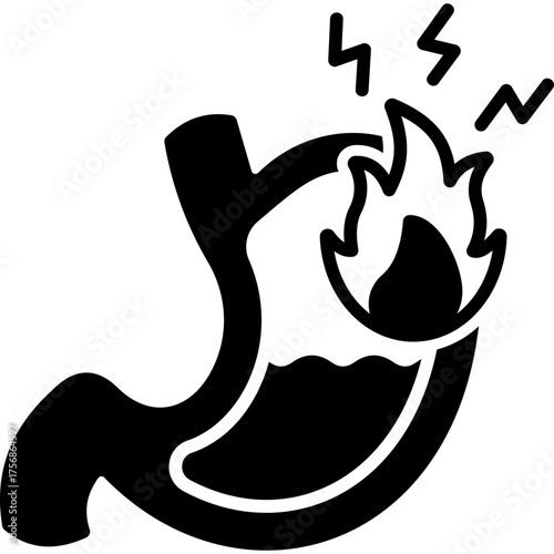 Heartburn Solid Icon