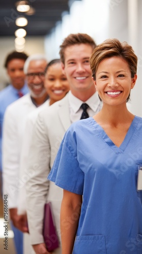 Professional healthcare team of doctors and nurses