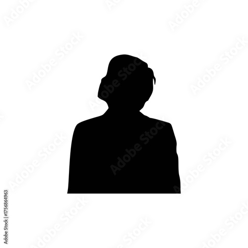 Simple silhouette of a man in black vector illustration