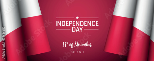 Poland independence day vector banner, greeting card