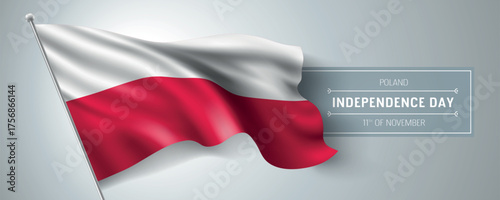 Free Download Poland happy independence day greeting card, banner vector illustration - GFXLoad
