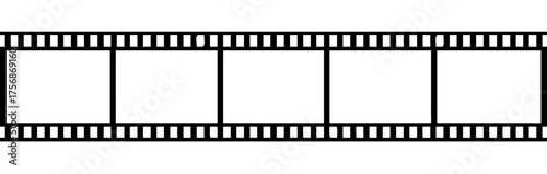 film strip icon isolated on white background, vector illustration