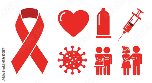 HIV Awareness Education Promoting Prevention and Understanding Through Symbols