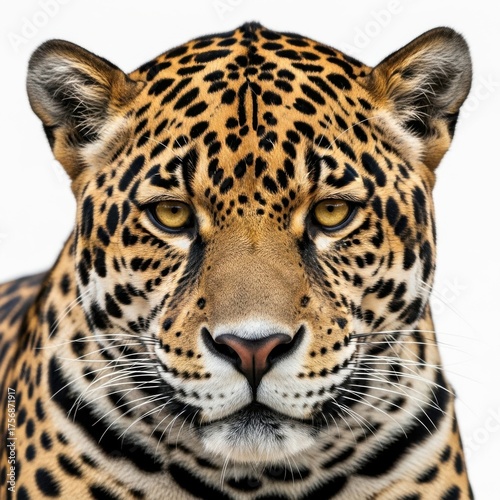 Majestic jaguar face detailed portrait close-up big cat wildlife photography