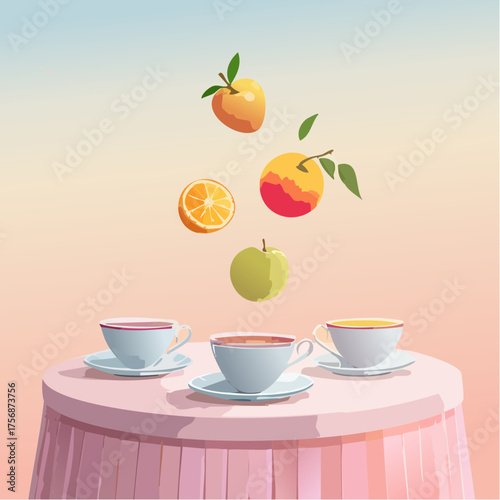 Minimal Poetic Surreal Still Life Vector Design
