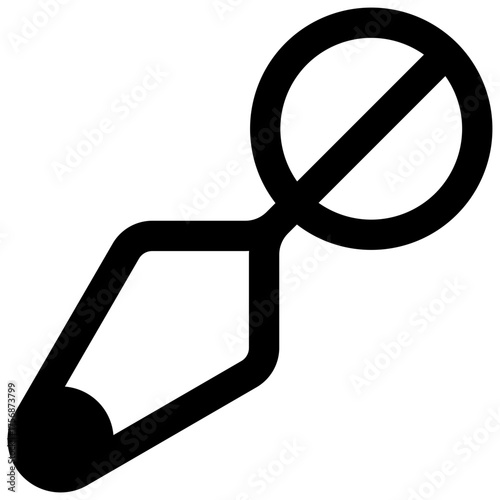 Tea globe infuser. Outlined stroke vector icon with black-filled details.