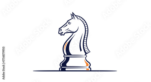 Strategic thinking and masterful moves a knight piece illustration of chess game tactics and intellectual prowess