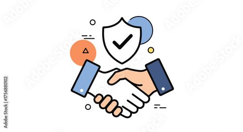 Secure partnership confirmation and trust assurance with professional collaboration and agreement