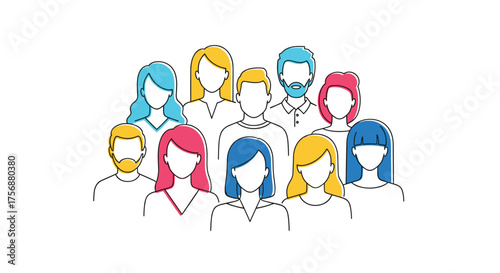 Diverse group of people representing community connection and collaboration in modern society