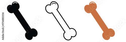 Dog bone icon illustration EPS10