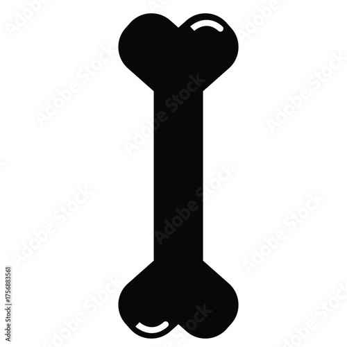 Editable dog chewing bone vector icon. Veterinary, animal, pet care, pet shop. Perfect for business, web and app interfaces, presentations, infographics, etc EPS 10