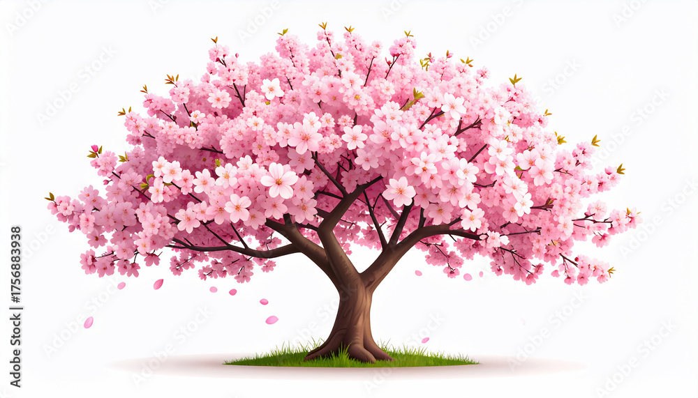 Obraz premium Pink Cherry Blossom Tree
