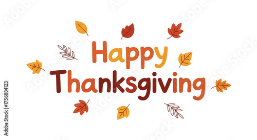 Thanksgiving Wishes A Festive Greeting with Autumn Leaves and Heartfelt Greetings for the Holiday Season