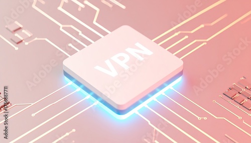 VPN button representing virtual private network security concept