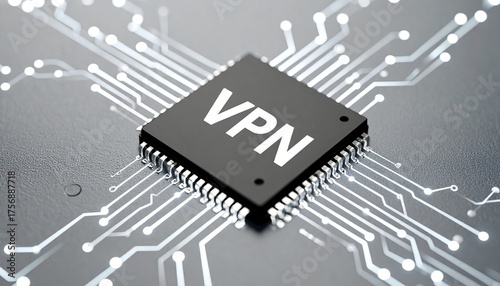 VPN button representing virtual private network security concept